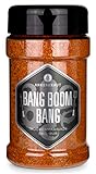 Ankerkraut Bang Boom Bang, scharfer BBQ-Rub Gewürzmischung für alle die gar nicht scharf genug essen können, 210g im S