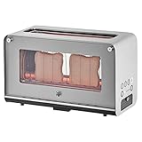 WMF Lono Toaster Glas mit Brötchenaufsatz, 2 Scheiben, XXL, motorisierte Toastaufnahme, Aufwärm-Funktion, 7 Bräunungsstufen, T