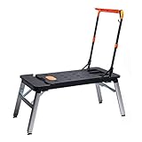 7 In 1 Arbeitstisch Klappbar, Werkbank Arbeitsbühne Sägebock Handwagen Sägebock, Höhenverstellbar Multifunktionsgerät, Max Belastung 150/250 Kg