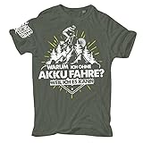 Männer und Herren T-Shirt Fahrrad Bike Ohne Akku Weil ich es kann Größe S - 5XL