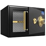 Safe Mini-Safe kleines mechanisches Key Box Office Safe Elektronischer Safe Tresor Sicherheit Home Office Geld-Bargeld-Safe - 35X30X25cm (Farbe: braun) (Color : Black)