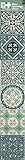 Plage Smooth - Tiles Fliesen Sticker Zementfliesen Evora [6 Bogen 15 x 15 cm x 5.90’’ ], Vinyl, Green, 15 x 0,1 x 15