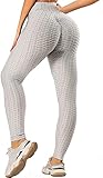 Antrect TikTok Damen Leggings High Waist Push Up Sporthose Frauen Honeycomb Yogahose Fitnesshose Laufhose mit Bauchk