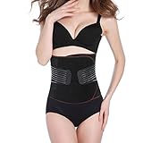 Ponmoo Ceinture Post Accouchement Réglable, Ceinture Post Partum Corset Respirant, Gaine Post Accouchement, Ceinture Post Natale, Postnatal Récupération Ceinture Apres Accouchement Ventre - S schw