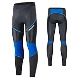 MEETWEE Herren Radlerhose Lange Fahrradhose, Kompression Radhose Leggings Radsport Hose für Männer Elastische Atmungsaktive 3D Schwamm Sitzp