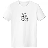 DIYthinker Warten Sie Zeit und Gezeiten für No Man Quote Rundhals Weißes T-Shirt Frühlings-Sommer-Tagless Comfort Sport-T-Shirts Geschenk - Multi - XXX-Large Mehrfarbig
