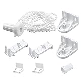 COCOCITY 17mm Rollo Beschläge, Klemmträger, Kettenzug, Rollo Kupplung Rollo Montage Reparatur Kit Perlenkette (1,8m) + Haken Zubehör-Set für Klemmfix-Rollos/Duo-Rollos/Rollo/Verdunkelung