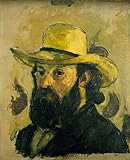 Self Portrait in a Straw Hat Paul Cezanne Franzose Künstler Maler B A3 02981