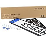 ASARAH Kennzeichenhalter Rahmenlos, ohne lästige Werbung, einfache Installation - deutsche Kennzeichen, 520x110mm - 1er S