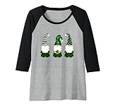 Damen Süßer Gartenzwerg St. Patricks Day niedlicher trendiger Zwerg Rag
