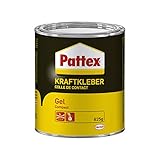 Pattex Kraftkleber Compact, extra starker Kleber ohne Tropfen und Fäden ziehen, Klebstoff für senkrechte und poröse Oberflächen, Kontaktkleber in Gelform, 1x625g