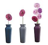 6 x Fenstersticker Blumen in Vase, Fensterbilder, Windowsticker, Fensterdeko, Fliesensticker, Fliesenaufkleber, Fenster Tattoo, Fensterfolie, 3 verschiedene Designs, mehrmals wiederverwendb