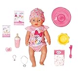 Zapf Creation 827956 BABY born Magic Girl 43 cm - neu mit magischem Schnuller und 10 lebensechten Funk