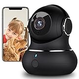 Überwachungskamera innen WLAN Kamera [2022 Neu] 360 Grad Kamera Überwachung innen-Haustier Kamera mit Zwei-Wege-Audio, IR Nachtsicht,1080P Voll-HD Babyphone mit Kamera für Haustier/Hunde/Ä