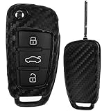 Carbon Soft Case Schutz Hülle Auto Klapp Schlüssel für Audi A1 8X A3 8V A4 B7 A6 C6 TT 8J Q3 8U Q7 4L