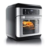 Arendo - Multifunktions Mini Backofen Heißluftfritteuse - 10 Liter - Air Fryer Friteuse Drehgrill Dörrautomat - Umluft - Pizza Hähnchen Pommes - Edelstahl Applikationen - GS-Z