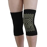 1 Paar Selbsterwärmende Knieschützer, Unisex Knieschoner, Elastisch Sport Knieprotektor, Anti Rutsch Kniebandage, Wärmetherapie Kniebandage Schmerzlinderung Für Freizeit Und Allerlei Sport (Schwarz)