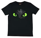 Dreamworks Dragons Kinder T-Shirt Ohnezahn Toothless, schwarz (152-158)