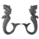 YIXIN2013SHOP Garderobenhaken 2 stücke Gusseisen Dekoration Haken Wandbehang Kleidung Mantel Haken Kappe Halter Wandaufhänger Für Schlafzimmer Badezimmer Organizer Hakenleiste Kleiderhak