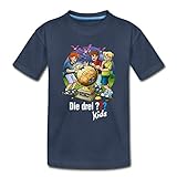 Spreadshirt Die DREI Fragezeichen Kids Die Geheimen Inseln Teenager Premium T-Shirt, 146-152, Navy