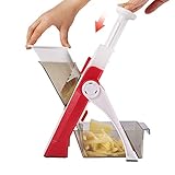 ONCE FOR ALL Gemüseschneider mit Auffangbecken, Gemüsehobel ideal als Pommesschneider & Kartoffelschneider, Zwiebelschneider Gurkenhobel - Würfelschneider, Julienner - M