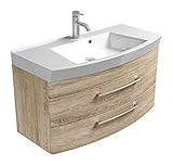 Posseik Rima Waschplatz, Sonoma/Eiche, 100 x 50 x 57