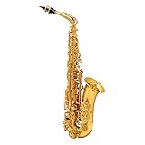 Saxophon Anfänger Kit Professionelles Alt-Saxophon-Messing-Goldener Flach Hoher Qualitäts-Holzwind-Instrument Mit Box-R