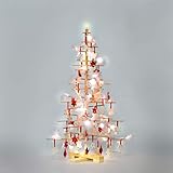 xmas3 M-125 cm Weihnachtsbaum aus Holz, Natural, 68 x 68 x 125