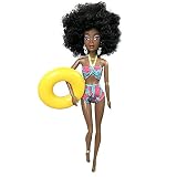 Molare Afrikanische Puppe für Mädchen, multigelenkig, beweglich, schöne schwarze Puppe, Bikini-Puppe, Geschenk fü