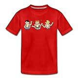 Spreadshirt Pippi Langstrumpf Mit Tommy Und Annika Teenager Premium T-Shirt, 158-164, R