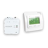 VASNER Funk Raumthermostat Set VFTB-US Unterputz für Infrarotheizung, digital, bis 9 Empfänger, programmierb