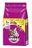 Whiskas Katzenfutter Trockenfutter Adult 1+ mit Huhn, 1 Beutel (1 x 7kg)