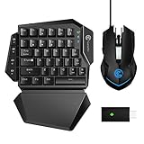 Gaming Tastatur und Maus Combo Adapter für Xbox One/Xbox Series X/S, PS4, PS3, Switch, Windows PC, GameSir VX AimSwitch Ergonomische Wireless Gaming Tastatur mit Maus für Konsolensp