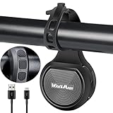 Wind&Moon Fahrradklingel, Elektrische Fahrrad Klingel USB Wiederaufladbar 80-130dB elektrische Hupe, wasserdicht IPX6,Bicycle Bell Einbrecheralarm geeignet für Fahrräder und Mountainbikes von 22-32