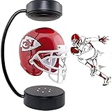 GJPSXTY Schwimmender Footballhelm, Sammlerstück Kansas City Chiefs Helm mit elektromagnetischem Ständer und Atmosphärenlampe für Rugby-Sp