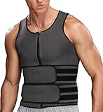 SLIMBELLE Sauna Shirt Neopren Thermo Bauchgürtel Weste 3X Sweat Schwitz Anzug Waist Trainer Hot Korrset Tank Top Fitness Gym Schweiß Gürtel Shaper Vest Taillen Trimmer Achselshirts T