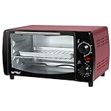 WOLTU BF08rt Minibackofen 12 Liter, 800 Watt Toasterofen | Pizzaofen | Backblech mit Timer Mini Backofen für Pizza, Toast, Truthahn, Hot Dogs R