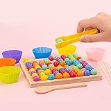 ATopoler Montessori-Holzspielzeug, hölzernes Kinderspielzeug mit Puzzleperlen, Mathe-Spiel zur Stimulation des Gehirns von Baby