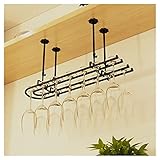 LSNLNN Weinregale, Bar Dekor Home Metall Weinglashalter - Unter Schrank Stemware Rack, Hängende Weinglas Lagerregale, Für Küche/Bar/Pub/100