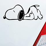 Hellweg Druckerei Auto Aufkleber Zubehör passend für Snoopy Fans Die Peanuts Charlie Brown Sticker Heckscheibenaufkleb