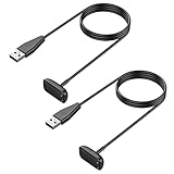 TiMOVO [2 Stück Ladekabel Kompatibel mit Fitbit Luxe/Charge 5/Luxe Special Edition Fitness Tracker, Magnetisches USB Ladekabel, 1M Ersatz Ladekabel für Charge 5 / Luxe Smartw
