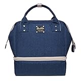 KAUKKO Wickeltasche Rucksack - Klein Wickelrucksack mit Schnullerhalter und Kinderwagengurte - für Mama und Papa, Wasserdicht, M