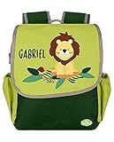 Mein Zwergenland Kindergartenrucksack Happy Knirps Next mit Name Wildlife, 6L, Grü