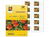 Markenset Kapuzinerkresse, Briefmarke zu 0,80, 10er-Set, selbstkleb