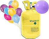 Trendario Party Helium für Luftballons - Ballongas - XL für bis zu 30 Ballons - Heliumbehälter inklusive 30 Latexballons und Ballonband zum einfachen befü
