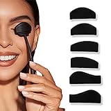 Reusable Eyeshadow Crease Line Kit, 6 in 1 Lazy Eyeshadow Stamp Kit, Tragbares Silicone ​Crease Shapes, Eyeshadow Stamp Crease Tools, Precise Eyeshadow in Seconds, Makeup Accessories (Schwarz）