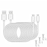 Micro Usb Kabel 7.5M 2 Stück,Micro USB Controller Ladekabel,Extra Langes Verlängerungskabel für Xbox One-Controller,Yi Camera, Nest Kamera, Blink XT Camera, Furbo, Arlo Q, Wyze Cam, N
