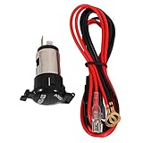 Ruellison Universal 12 V-24 V 120 Watt wasserdichte Auto Buchse Zigaretten Anzünder Steckdose Stecker Mit Verschluss Kappe, Verdrahtung Anschluss Kit Für Auto (Schwarz)