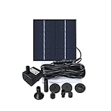 Tianxiu 1.2W Solarbrunnenpumpe, Solare Wasserfontäne Sonnenkollektor-betriebene Wasserpumpe Solarpanel Teichpumpe Wasserspielpumpe Solar Landschaftsbrunnen Home Office Dekoration Für Garten, fab