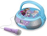 ekids FR-430 Disney Frozen CD-Player mit Mikrofon für Kinder tragbar Anna und ELSA b